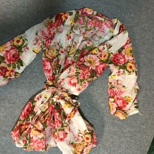 Floral Wedding Robe